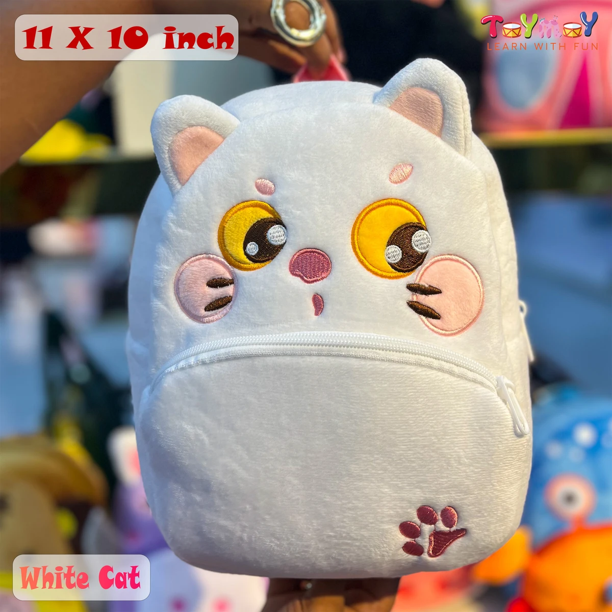 White Cat Mini Backpack - The Perfect Essential for Little Ones Imported Premium Quality