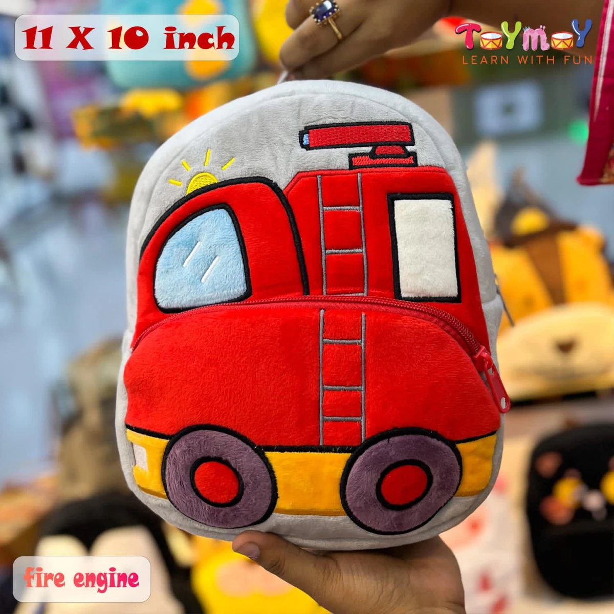 Fire Engine Mini Backpack - The Perfect Essential for Little Ones Imported Premium Quality