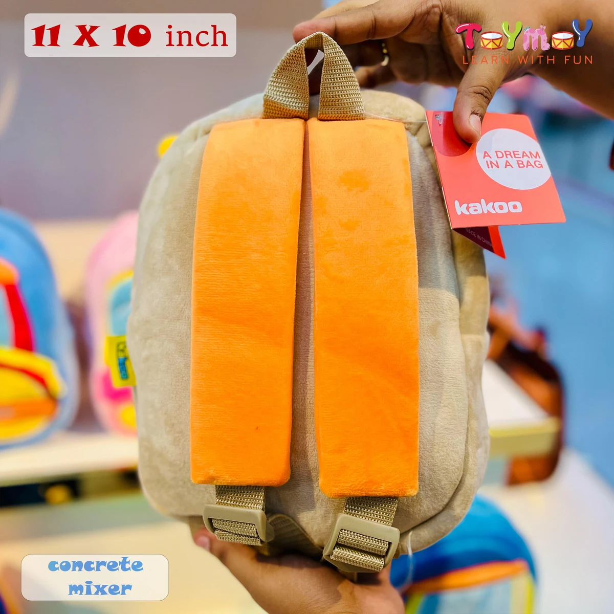 Concrete Mixer Mini Backpack - The Perfect Essential for Little Ones Imported Premium Quality