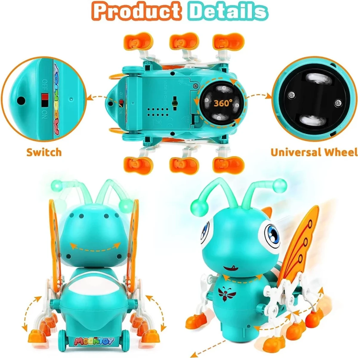 Glow Bee Interactive Toy - Cute Bee with Lights, Sound, and Playful Buzzing