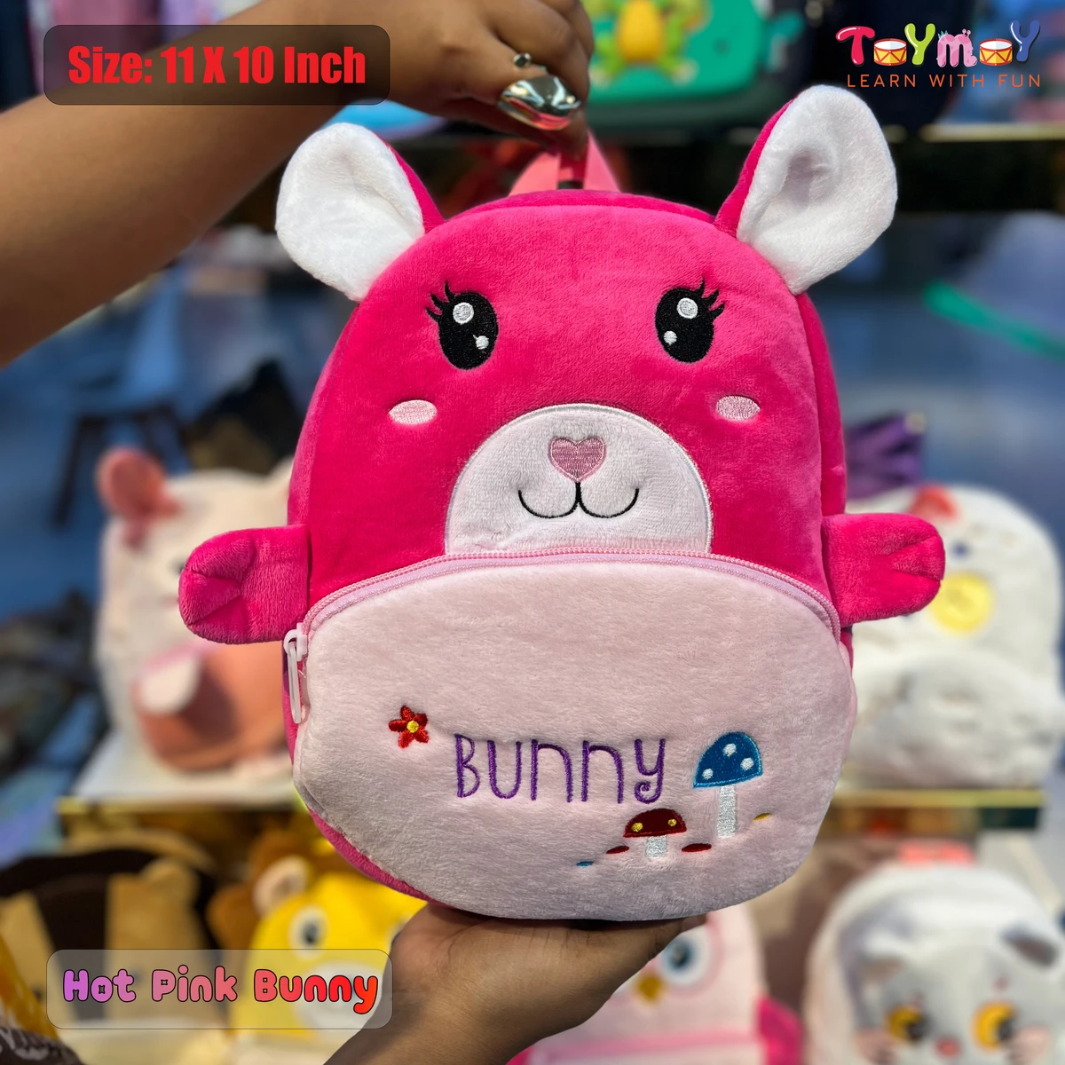 Hot Pink Bunny  Mini Backpack - The Perfect Essential for Little Ones Imported Premium Quality