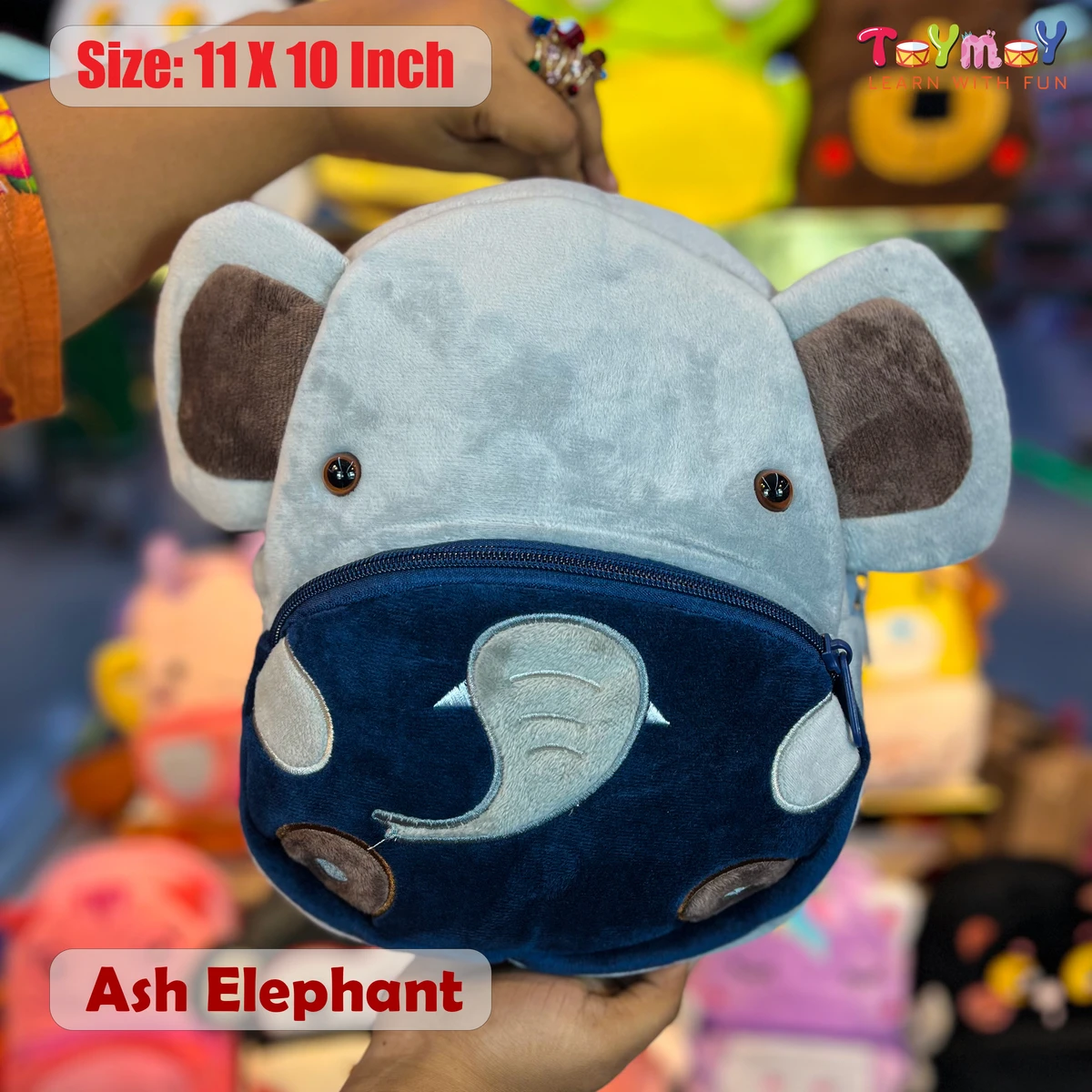 Ash Elephant Mini Backpack - The Perfect Essential for Little Ones Imported Premium Quality