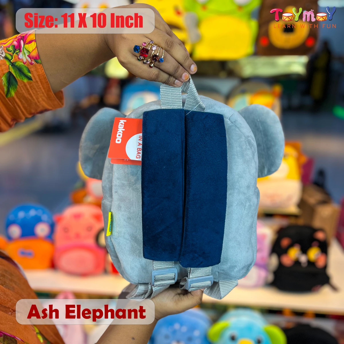 Ash Elephant Mini Backpack - The Perfect Essential for Little Ones Imported Premium Quality