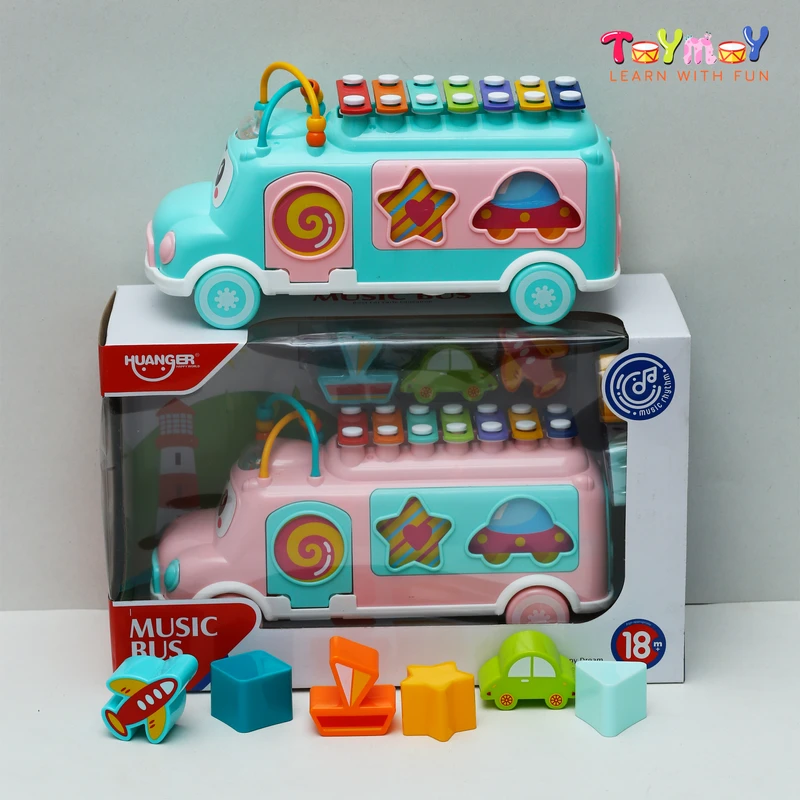 Xylo-bus- A fun xylophone music Bus and Puzzle Toy that embraces musical Fun with puzzle solving play, an educational Play for Kids