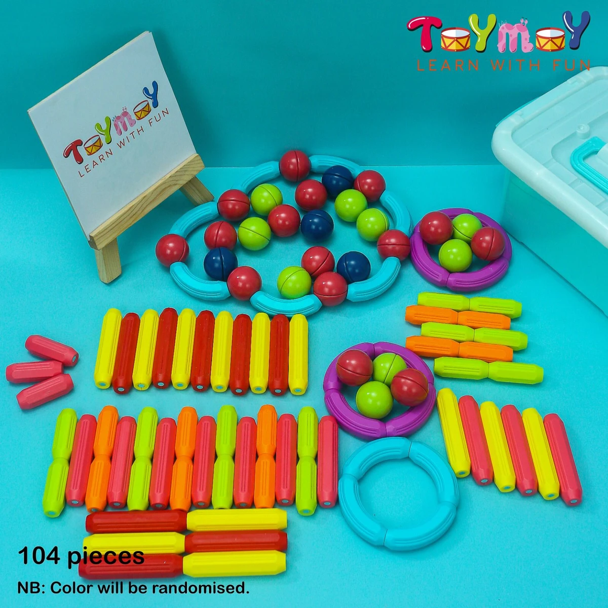 104 Pcs Premium Quality Magnetic Stick STEM educational toys for Kids