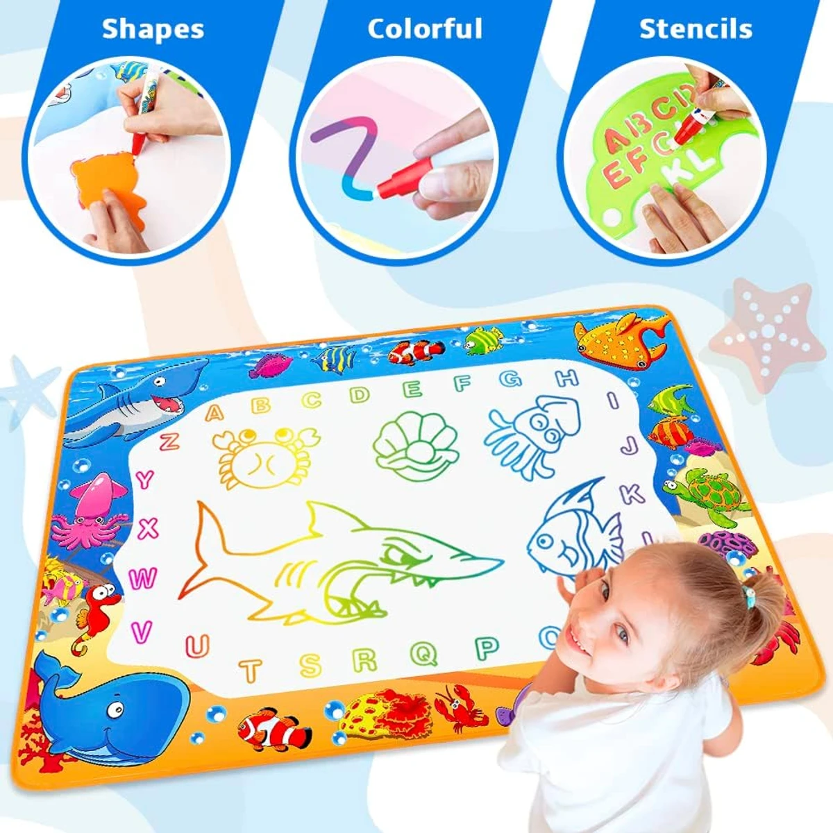 Aqua Magic water painting Doodle mat for Childrens Unlimited Painting !! - Image 5