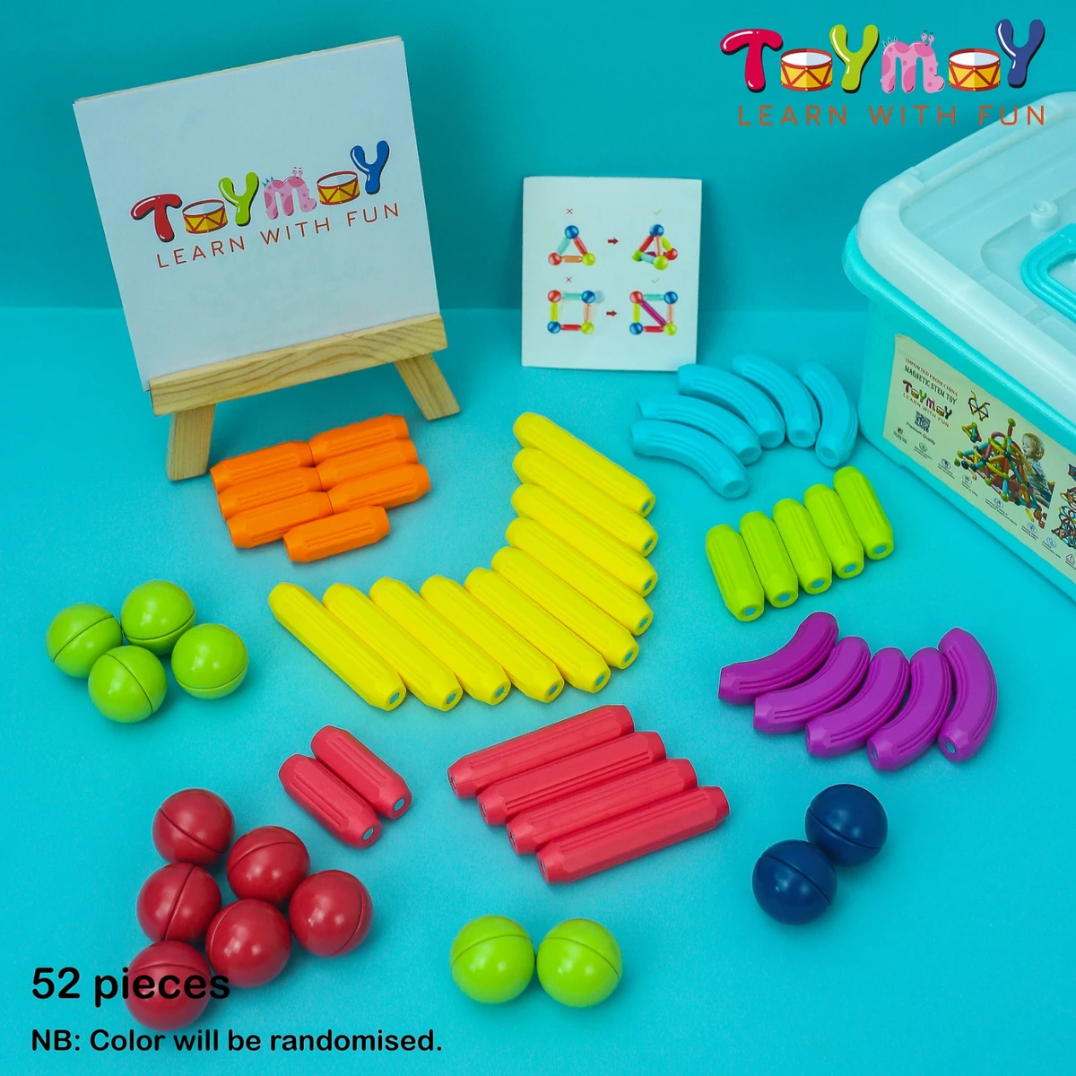 52 Pcs Premium Quality Magnetic Stick STEM educational toys for Kids