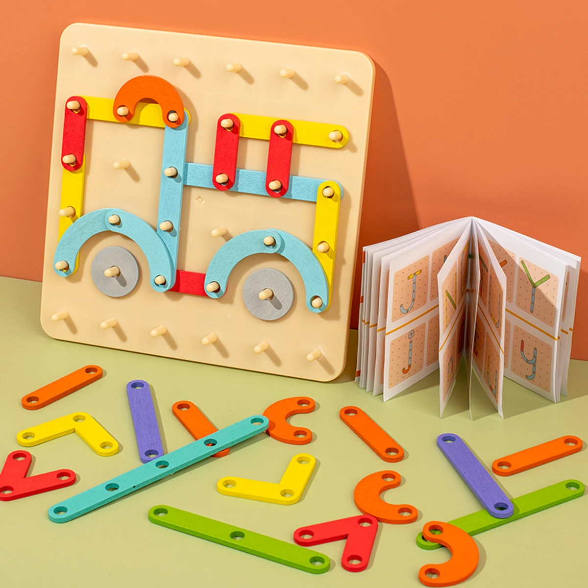 Montessori Wooden Letters Puzzles Toys for Kids- Creative Board