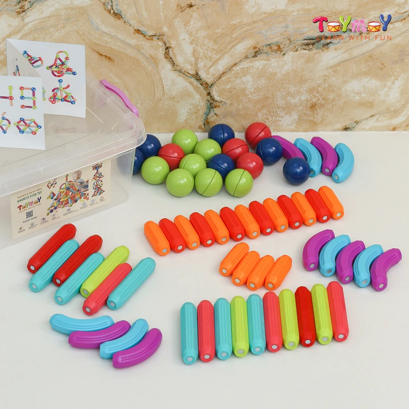 64 Pcs Premium Quality Magnetic Stick STEM educational toys for Kids